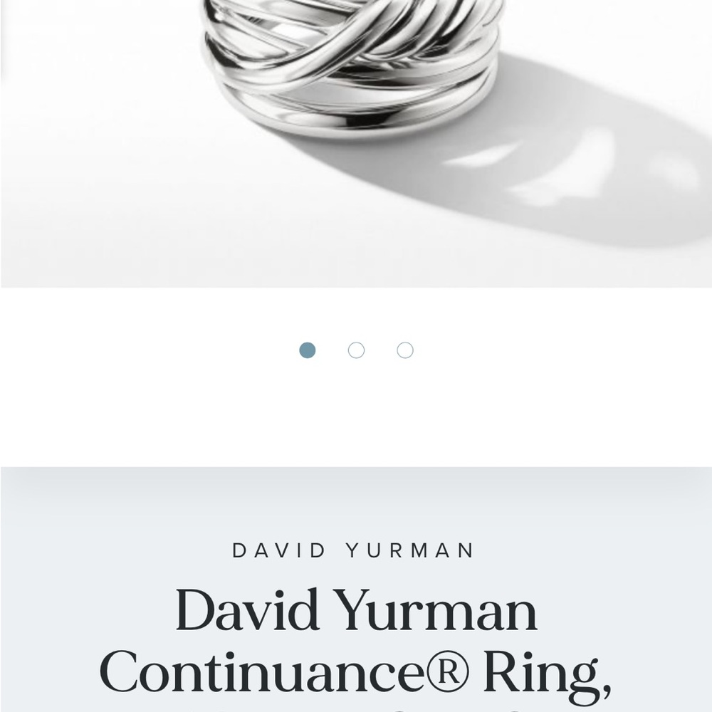 David Yurman Silver Continuance® Ring - Polished Silver Band